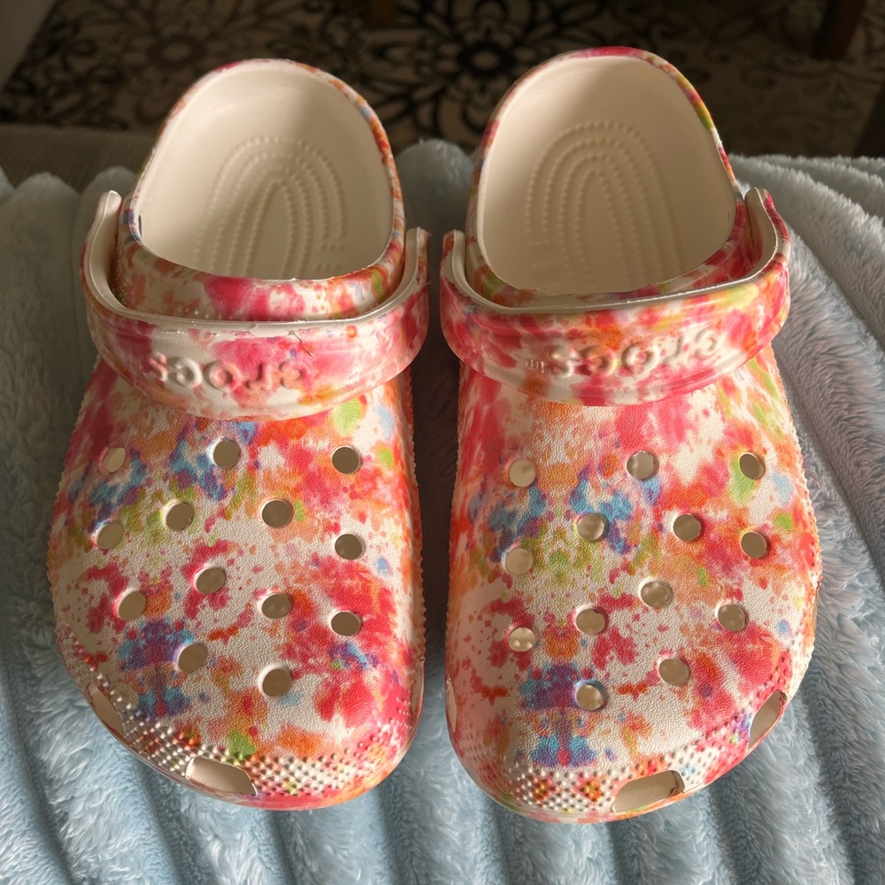 Colorful CROCS Women size 8